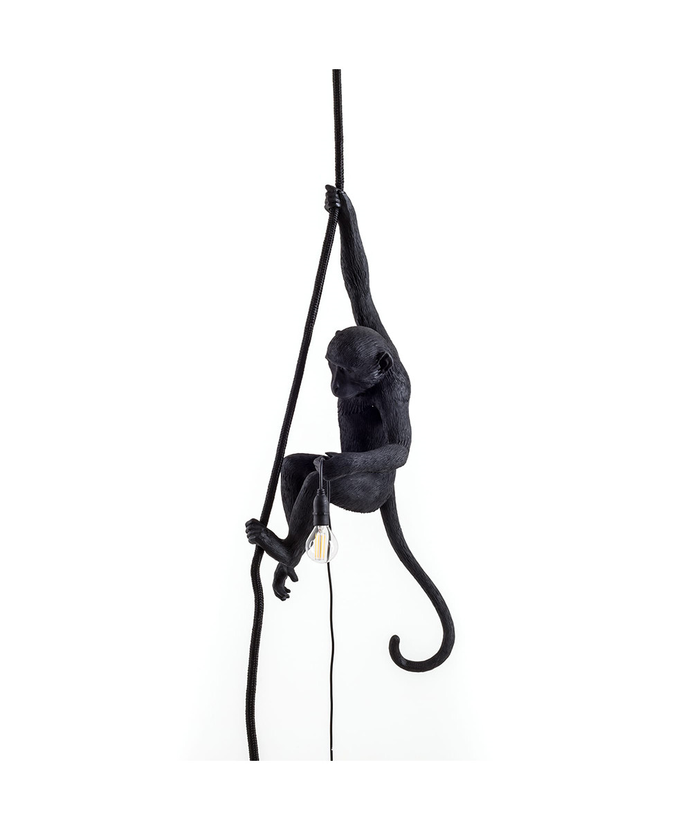 Image of Monkey With Rope Außen Pendelleuchte Schwarz - Seletti bei Lampenmeister.ch